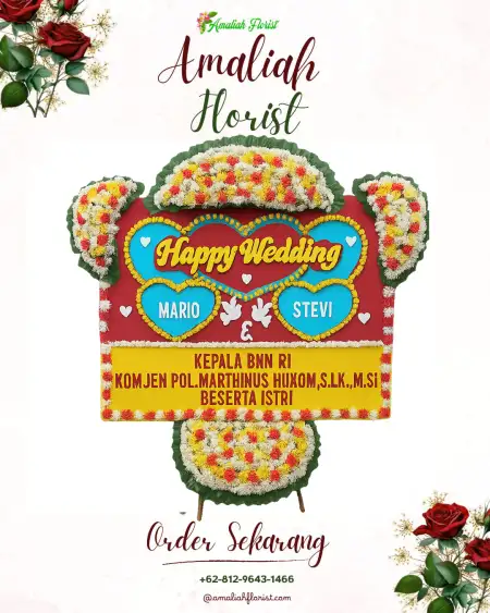 Papan Bunga Pernikahan Gegelang